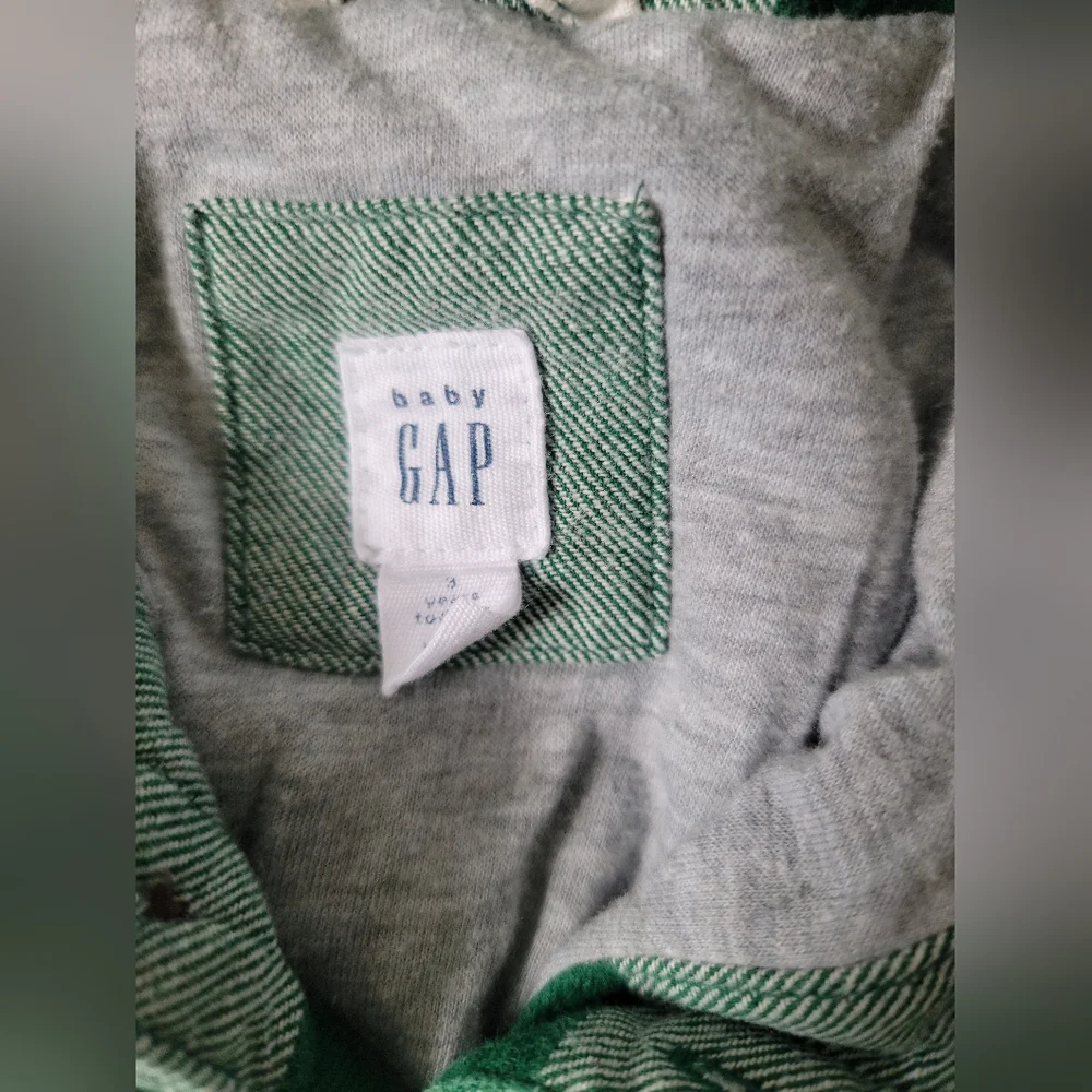 GAP Lines Plaid Flannel shirt jacket 3T